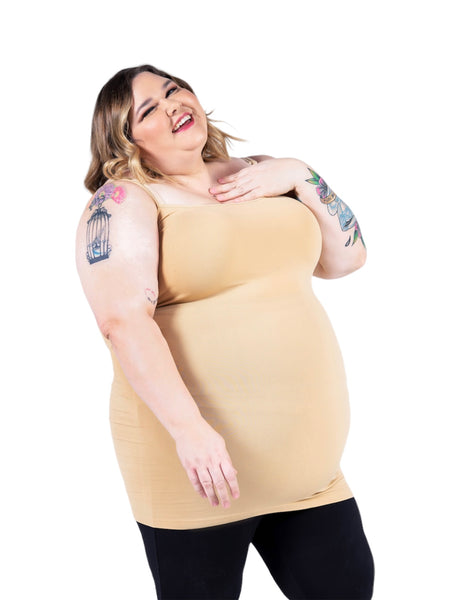 The Light Fit Spaghetti Long Tank                                                          (3X, 4X, 5X)