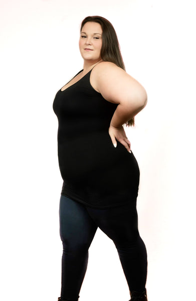 The Buttery Soft Reversible V Neck Long Tank (M, L, XL, 2X, 3X)