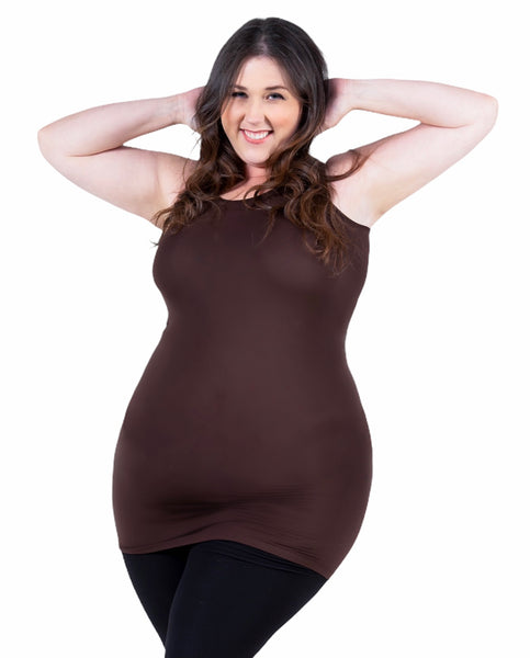 The Slim Fit Thick Strap Long Tank (L, XL, 2X, 3X)