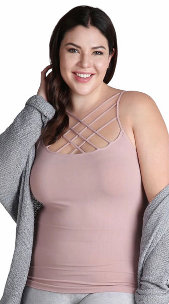 Criss Cross Buttery Soft Tank (L, XL, 2X, 3X)