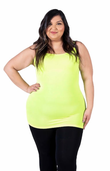 The Slim Fit Spaghetti Long Tank (L, XL, 2X)