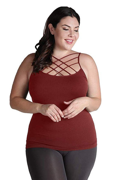 Criss Cross Buttery Soft Tank (L, XL, 2X, 3X)